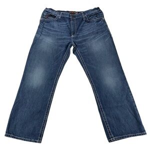 Ariat Men 40x30 FR M4 Low Rise Bootcut Jeans Dark Wash Flame Resistant Workwear